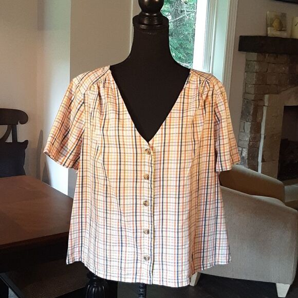 Ana Striped Cotton Top - Picture 1 of 7